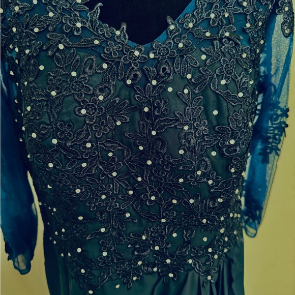 Navy Blue Mother of Bride Dress - Picture 2 of 6